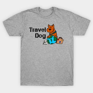 Travel Dog Cartoon Bully T-Shirt